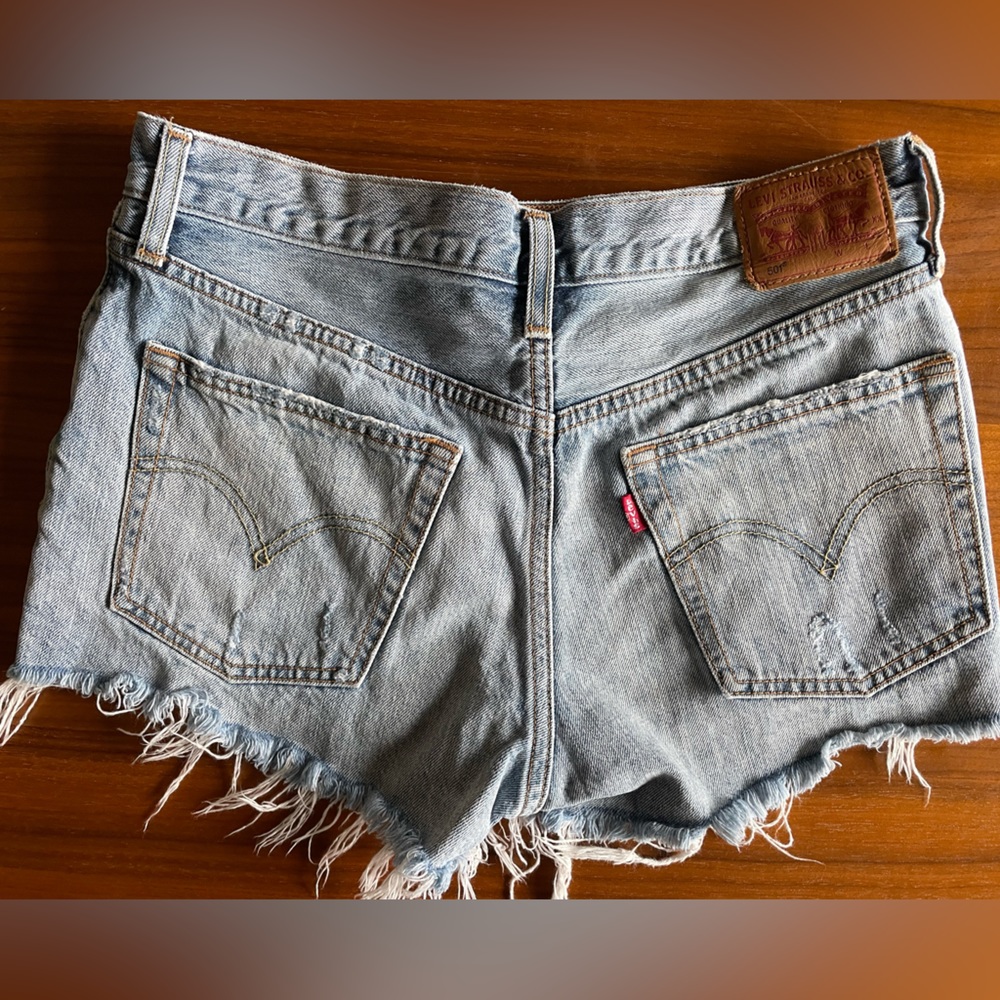 Levi's Light Blue Jean Shorts